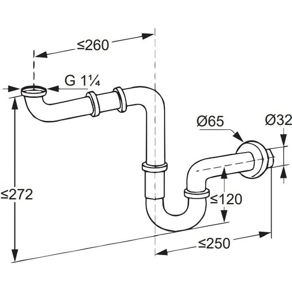 Сифон для умывальника Kludi 1025505-00 - фото 2