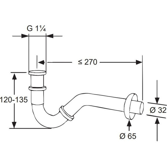 Сифон для умывальника Kludi 1031105-00 - фото 2