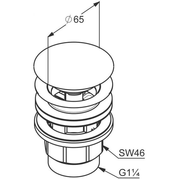 Донный клапан Kludi 1042605-00 - фото 2