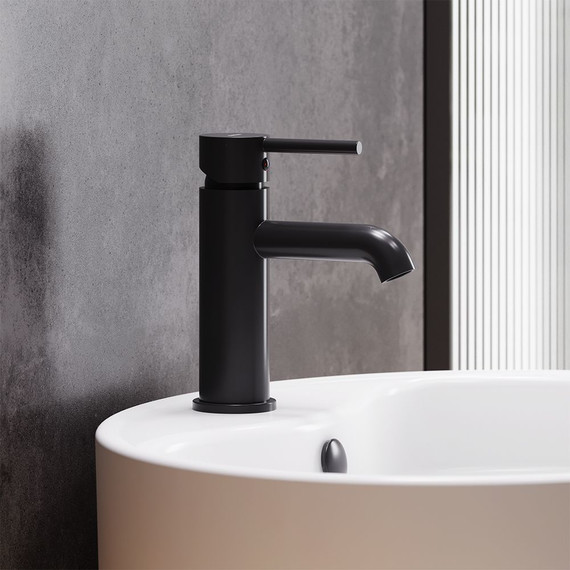 Смеситель для раковины Damixa Scandinavian Pure 360210300, черный, Цвет производителя: чёрный - фото 2