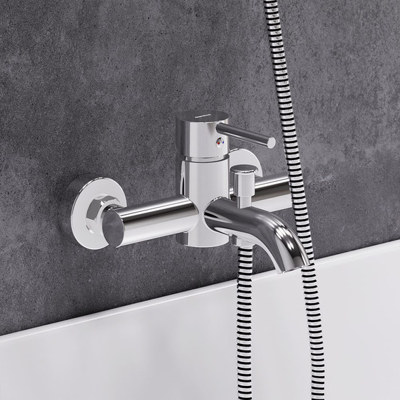 Смеситель для ванны Damixa Scandinavian Pure 361000000, Цвет производителя: хром - фото 3