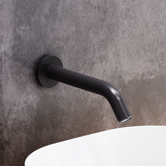 Смеситель для раковины настенный сенсорный Damixa Scandinavian Pure 360270300, черный, Цвет производителя: чёрный - фото 3