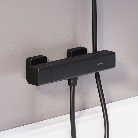 Смеситель для душа с термостатом Damixa Gala 536000300, черный, Цвет производителя: чёрный - фото 3
