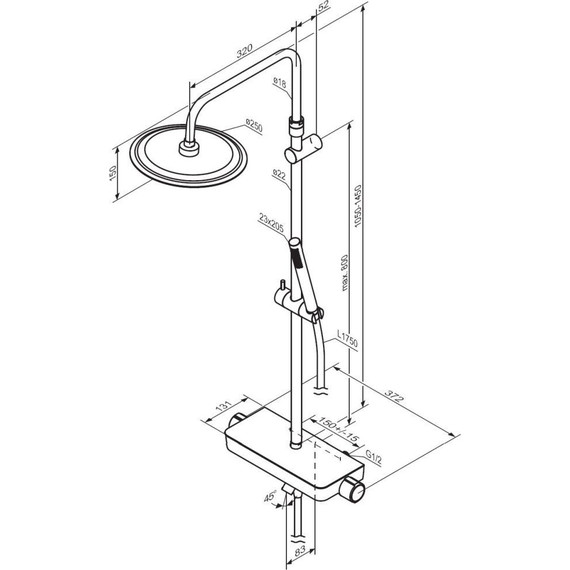 Душевая стойка Damixa Scandinavian Pure 936730000 - фото 7
