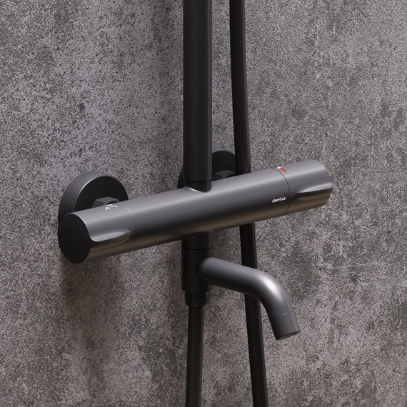 Душевая стойка с термостатом Damixa Scandinavian Pure 936810300, черный - фото 4