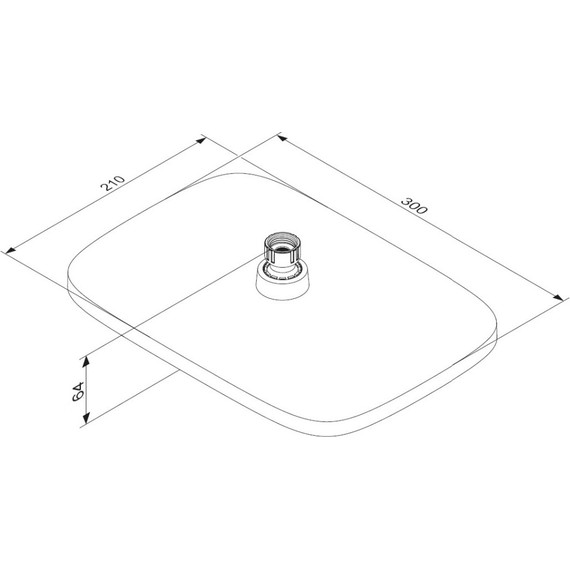 Верхний душ Damixa Gala 300x210 мм 953050000 - фото 4