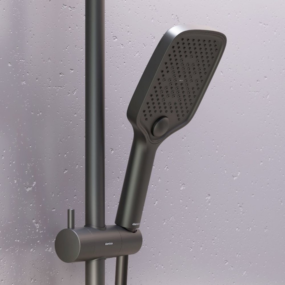 Душевая стойка с термостатом Damixa Gala 953760300, черный - фото 5