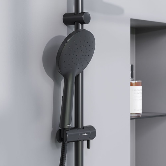 Душевая стойка Damixa Jupiter 977770300 с гигиеническим душем, черный - фото 4