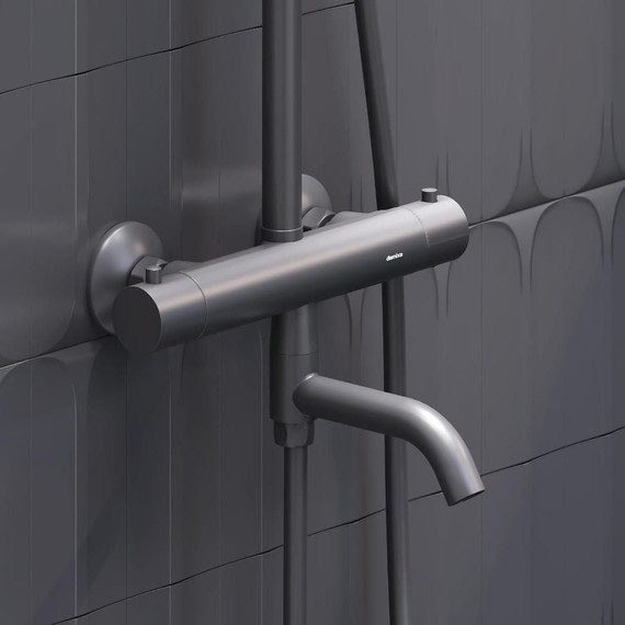 Душевая стойка c термостатом Damixa Jupiter 977810300, черный - фото 4