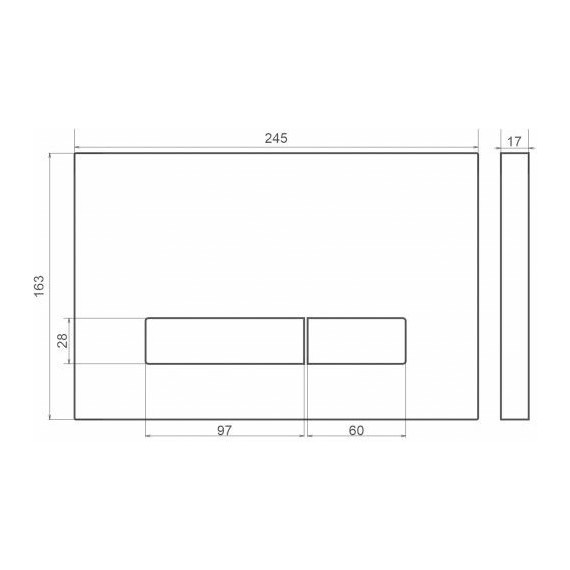 Кнопка смыва Sole S0120 White - фото 3
