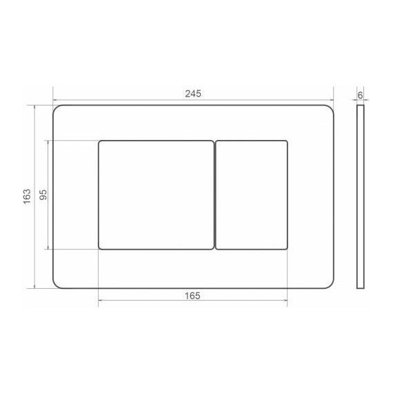 Кнопка смыва Sole S0423 Brushed metal - фото 3