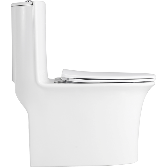 Унитаз-моноблок безободковый Sole Frime с тонкой крышкой микролифт - фото 2