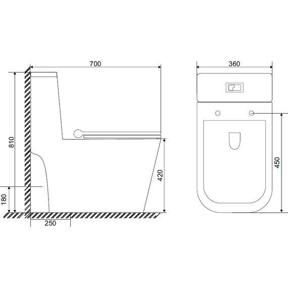 Унитаз-моноблок Sole Top с тонкой крышкой микролифт - фото 5