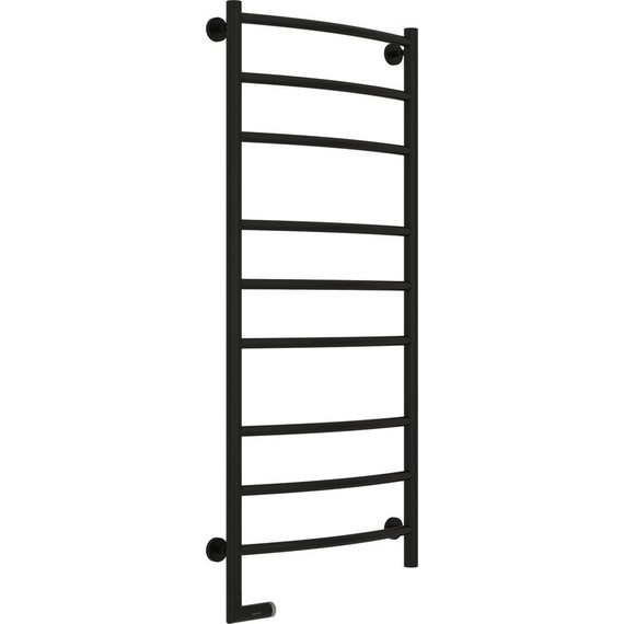 Полотенцесушитель электрический Сунержа Галант 2.0 П9 1200x500 мм 31-5200-1250 L, чёрный матовый - фото 