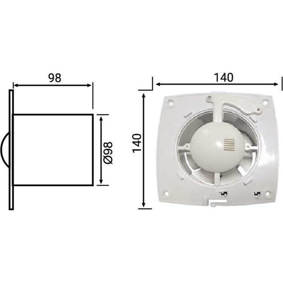 Вентилятор вытяжной с таймером Pestan Bettoserb 110153, белый - фото 2