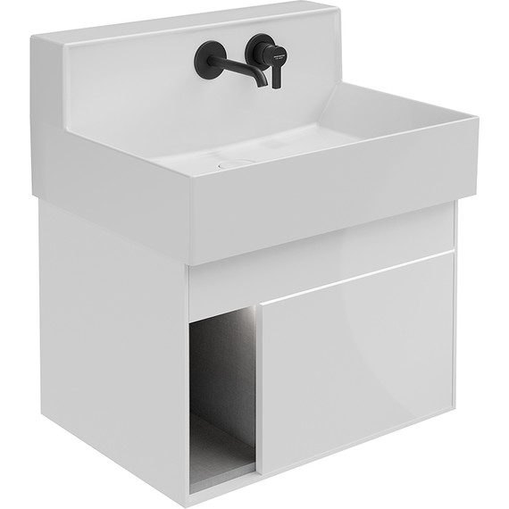 Тумба подвесная с раковиной Kerama Marazzi Logica M 65 см LO.M.65\WHT, белый - фото 