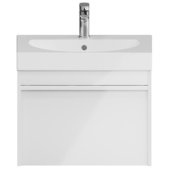 Тумба подвесная с раковиной Kerama Marazzi Modula 60 см MO.60.1+1\WHT, белый - фото 