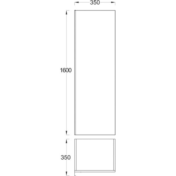 Пенал подвесной Pestan Novel 35 см NVL000P L, белый - фото 3