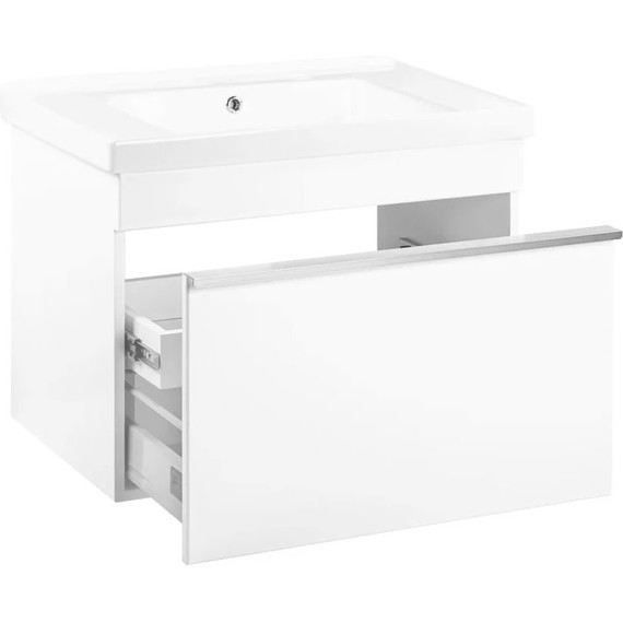 Тумба подвесная с раковиной Pestan Novel 70 см NVL700T-DR (раковина Dreja 70) белый - фото 4