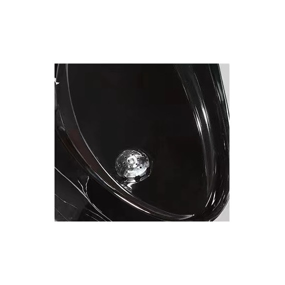 Писсуар подвесной с раковиной CeramaLux X573B-P, черный гялнец - фото 3