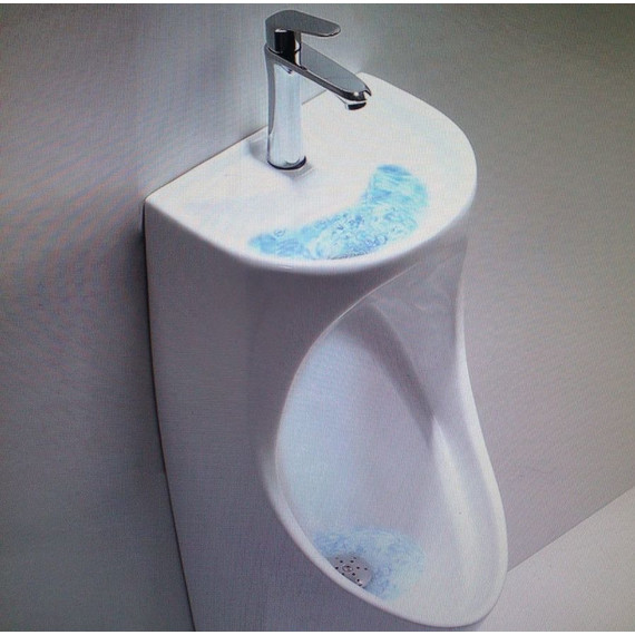 Писсуар подвесной с раковиной CeramaLux X573P - фото 2