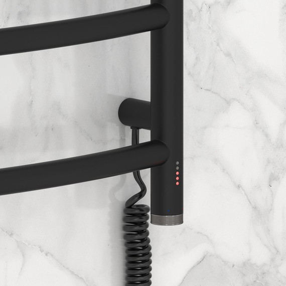 Полотенцесушитель электрический Сунержа Галант 4.0 П4 500x500 мм 31-0831-5050 R, чёрный матовый - фото 3