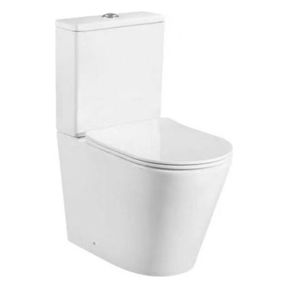 Унитаз-компакт безободковый Sole Torr 2 с тонкой крышкой микролифт - фото 
