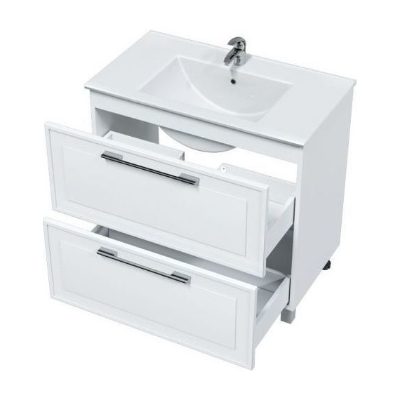 Тумба напольная с раковиной Mirsant Адель 80 см (раковина Next 80) белый - фото 3