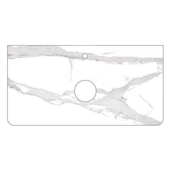 Столешница Mirsant Callacatta 80 см, белый мрамор - фото 