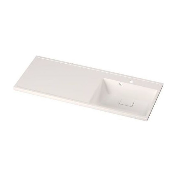 Тумба напольная с раковиной-столешницей Mirsant Next 120 см R (раковина Fly2) белый - фото 2