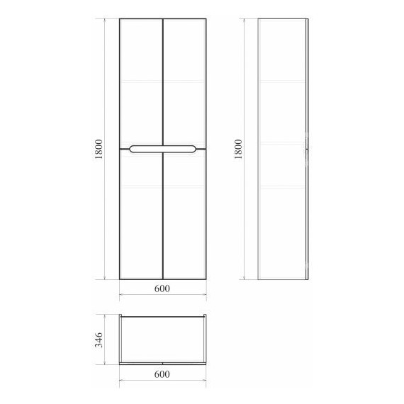 Пенал напольный Mirsant Soho 60 см, белый - фото 7
