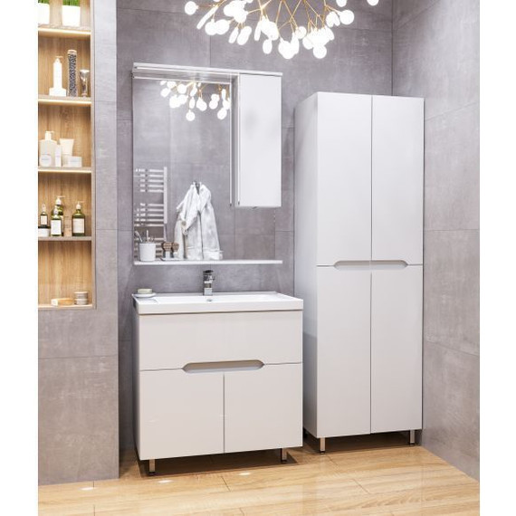 Пенал напольный Mirsant Soho 60 см, белый - фото 4