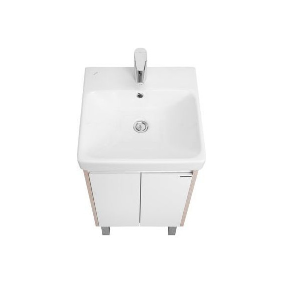 Тумба универсальная с раковиной Акватон Сканди Doors 45 см 1A278701SDB20, дуб верона/белый глянцевый (ножки в комплекте) - фото 6