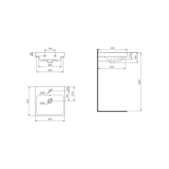 Тумба универсальная с раковиной Акватон Сканди Doors 45 см 1A278701SDB20, дуб верона/белый глянцевый (ножки в комплекте) - фото 14