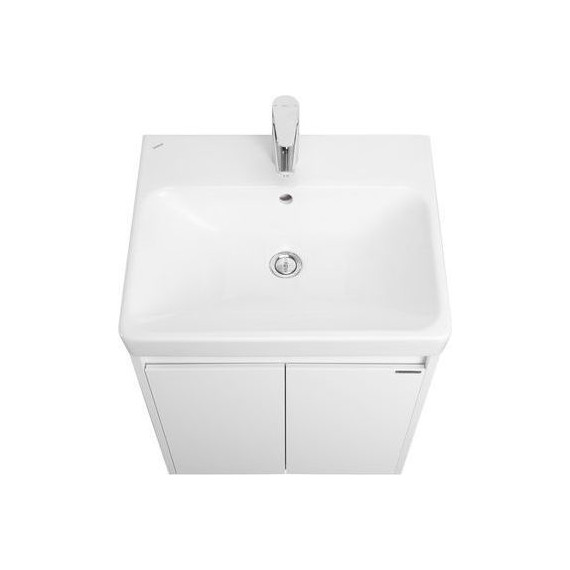 Тумба универсальная с раковиной Акватон Сканди Doors 55 см 1A278801SD010, белый матовый/белый глянцевый (ножки в комплекте) - фото 7