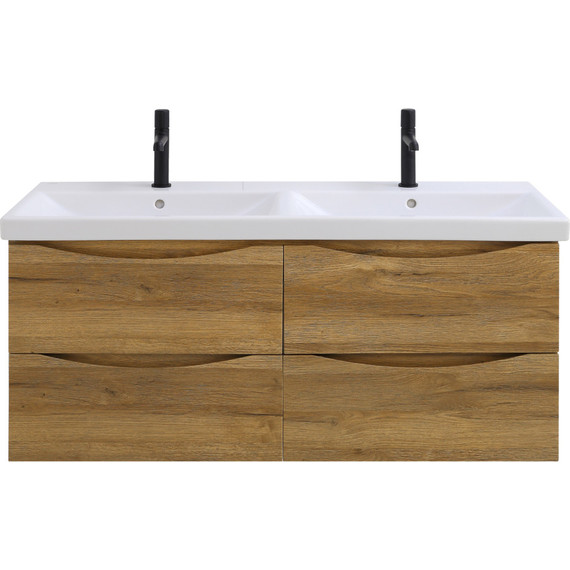 Тумба подвесная с раковиной BelBagno MARINO-CER-1200-4C-SO-2-RR-P 120 см, Rovere Rustico - фото 