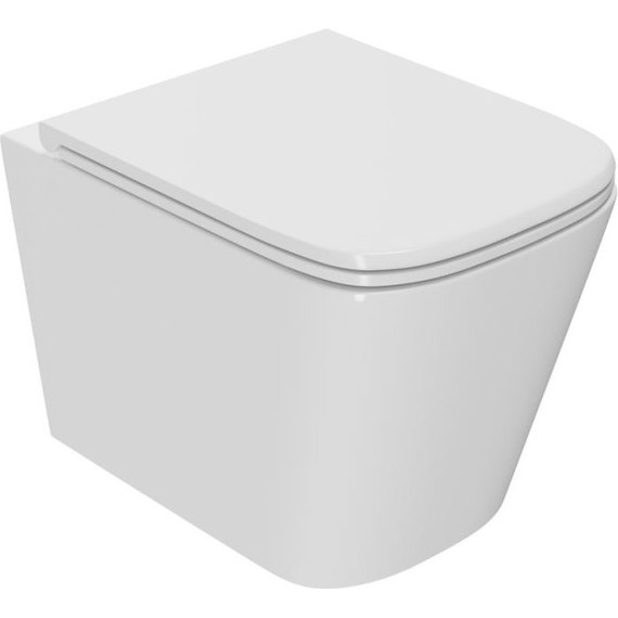Унитаз подвесной безободковый Point Ника PN41081 с крышкой микролифт - фото 
