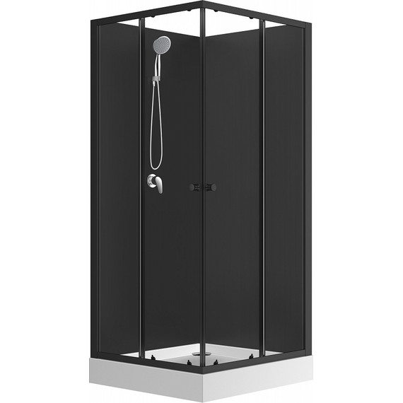 Душевая кабина Loranto Neo 90х90 см CS-21801BP, чёрный/прозрачное - фото 