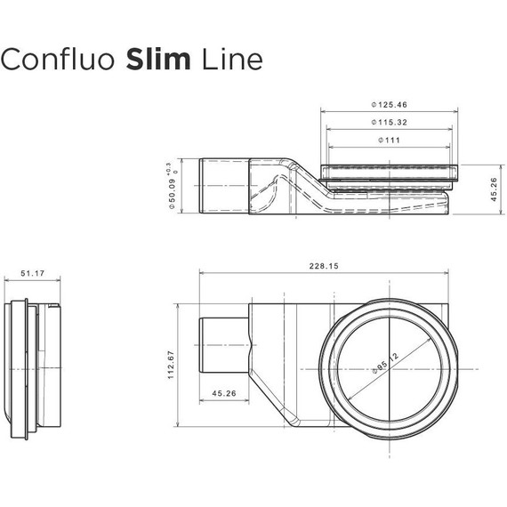 Трап Pestan (BETTOSERB) Confluo Slim Line 950+ 13000303, Цвет производителя: хром матовый, Размер трапа: 950 - фото 11