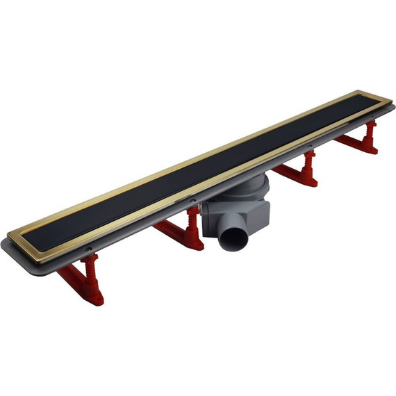 Трап Pestan (BETTOSERB) Confluo Premium Black Glass Gold+ Line 950 13100125, золото глянец/чёрный, Цвет производителя: чёрный, золото глянец, Размер трапа: 950 - фото 