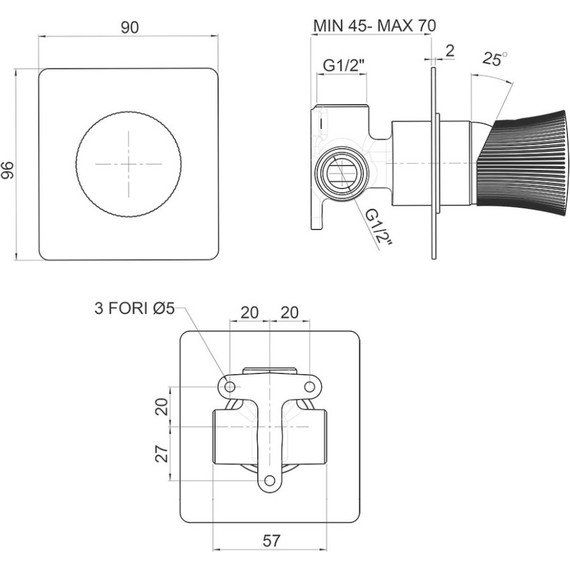 Смеситель для душа Paini Domus 18PJ690PZ, матовое золото - фото 6