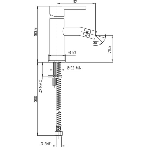 Смеситель для биде Paini Brera 74CR304 - фото 6
