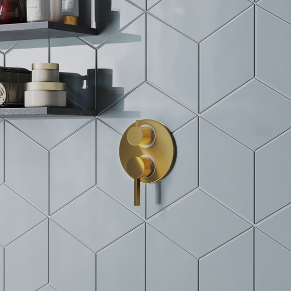 Смеситель для ванны Paini Brera 74PJ6911, матовое золото - фото 2