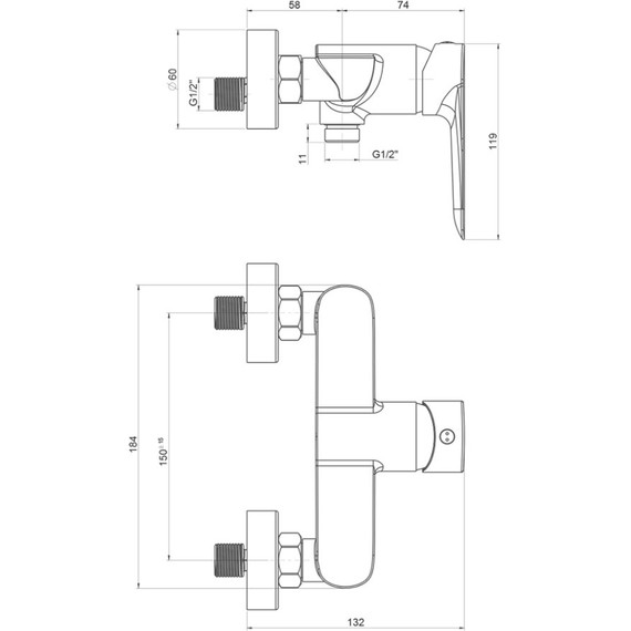 Смеситель для душа Paini Garda 76CR511 - фото 3