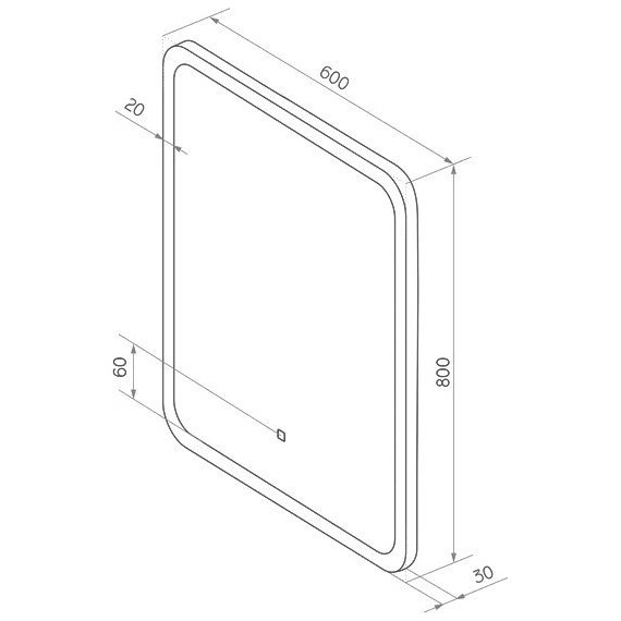 Зеркало Континент Glamour Led 60 см ЗЛП140 - фото 13