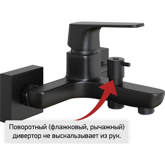 Смеситель для ванны Paini Bari RTYO111, черный - фото 2