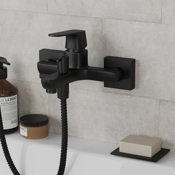 Смеситель для ванны Paini Bari RTYO111, черный - фото 3