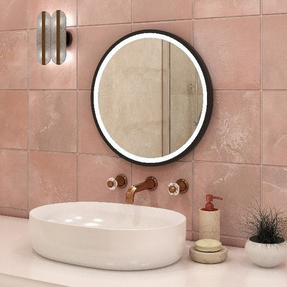 Зеркало Континент Style Black Led 60 см ЗЛП1016 - фото 