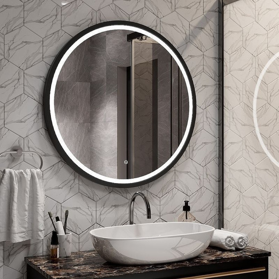 Зеркало Континент Style Black Led 60 см ЗЛП1016 - фото 7