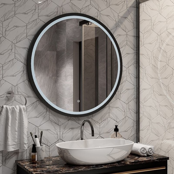 Зеркало Континент Style Black Led 80 см ЗЛП2254 - фото 9